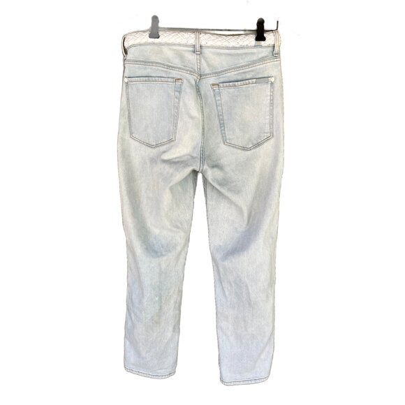 7 For All Mankind High Waist Cropped Straight Light Wash Jeans Size 30 - Picture 3 of 11